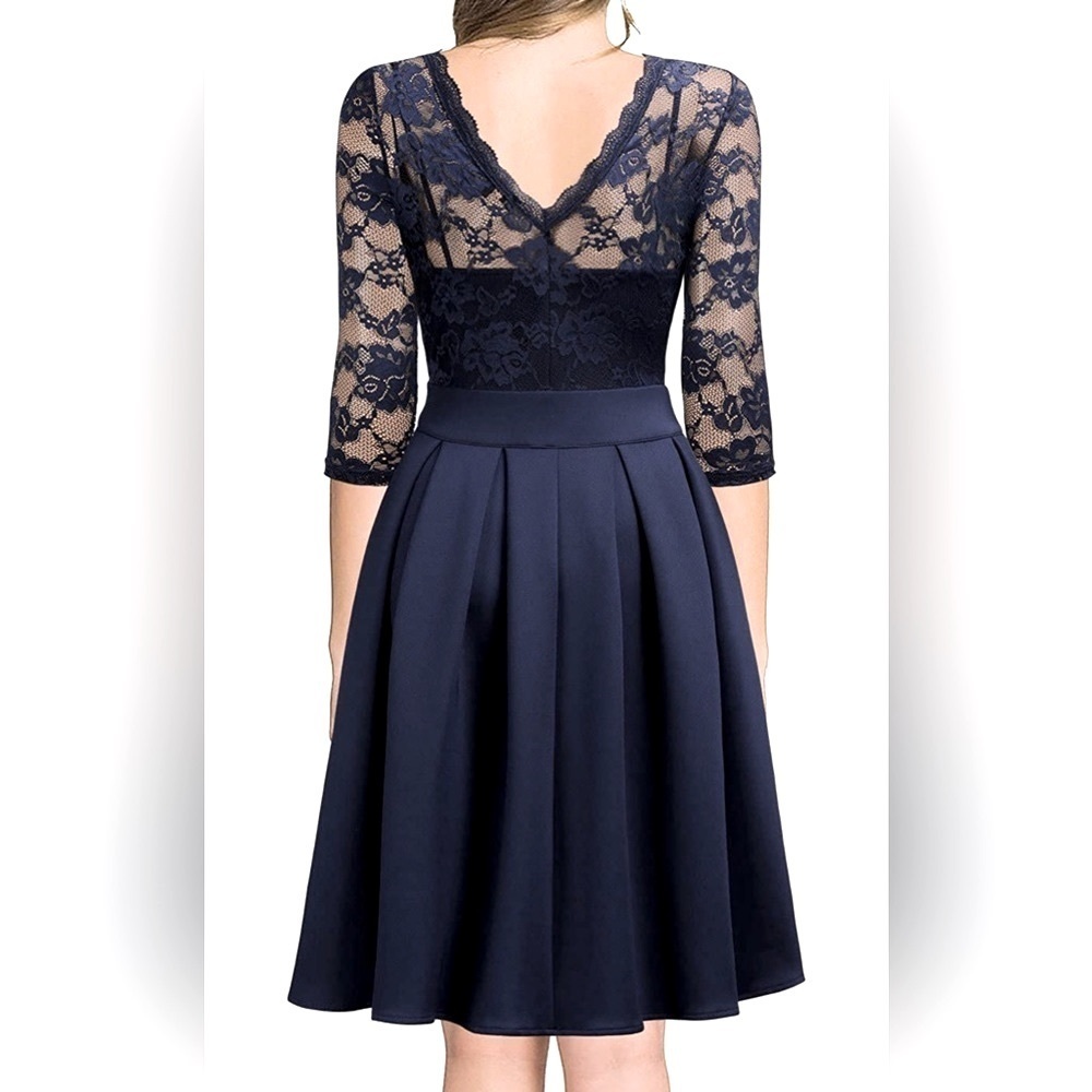 🆕NWT🆕Miusol semi-formal navy blue dress. - Picture 2 of 5